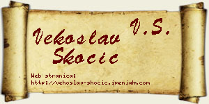 Vekoslav Skočić vizit kartica